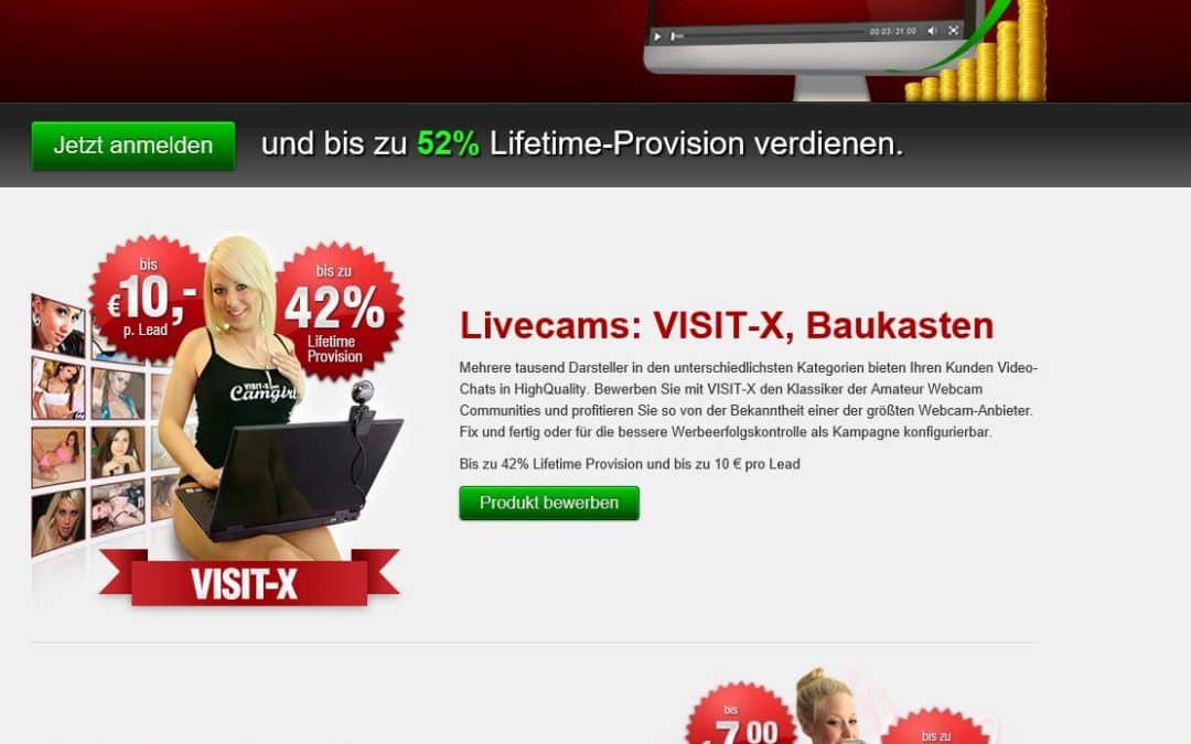 VX Cash Erotik Partnerprogramm Online Geld verdienen